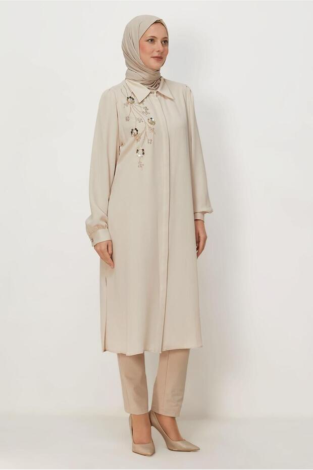Shirt Collar Long Tunic 46510
