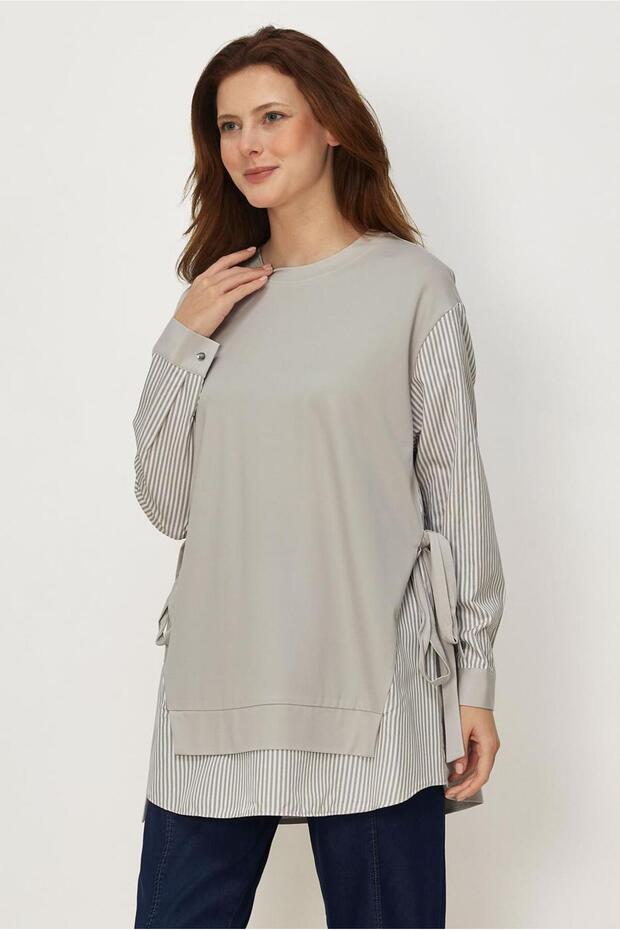 Tie-Up Detail Sweatshirt Tunic 46775