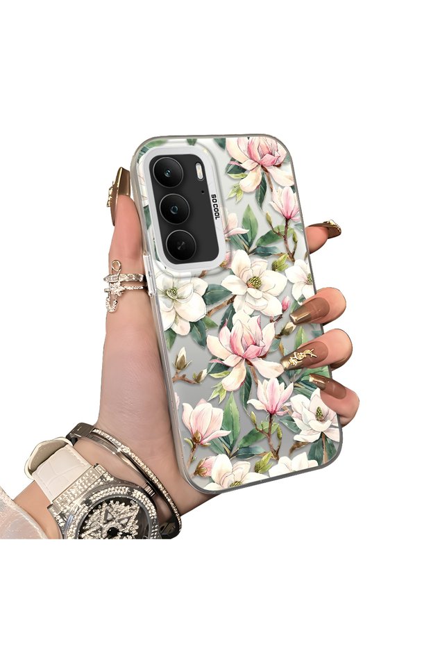 Realme C75 4g Compatible Hard Acrylic Back Silicone Edge Lens Protection Case