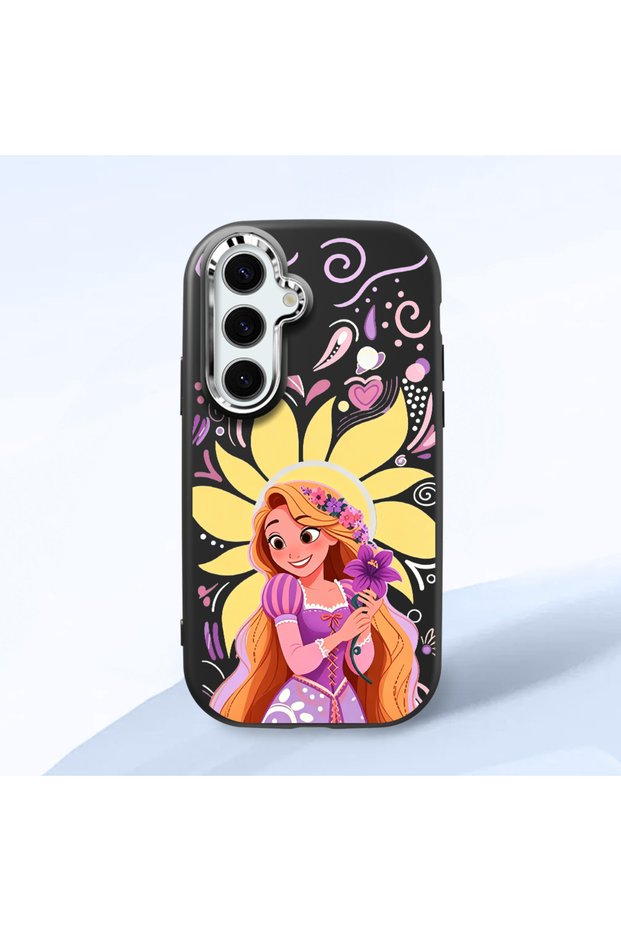 Black Silicone Case Compatible with Samsung Galaxy S24 with Shock-Absorbing Camera Protections