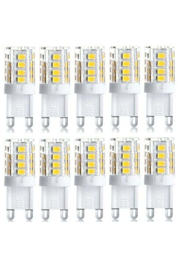 10 G9 5W warm/cool LED bulbs.