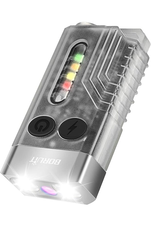 مصباح يدوي LED قوي للغاية قابل لإعادة الشحن V10 بقوة 1000 لومن، مصباح صغير للمفاتيح مع مغناطيس، 365 نانومتر