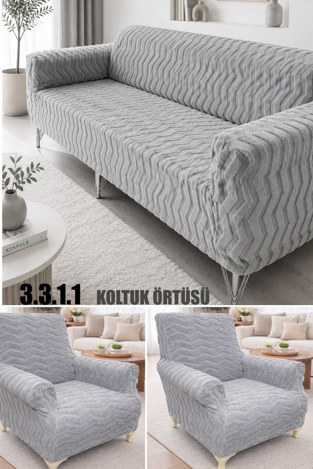 Wellsoft Sofa Cover, Sofa Cover Set 3.3.1.1 Set