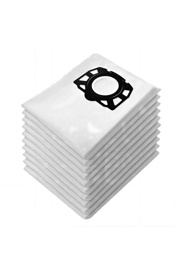 10-pack of washable vacuum cleaner dust bags, suitable for Kärcher WD4, WD5, WD6, MV4, MV5, and MV6 models.