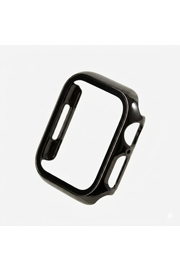 Glossy Chrome Look Apple Watch Series 10/11 46mm Case and Screen Protector – Black