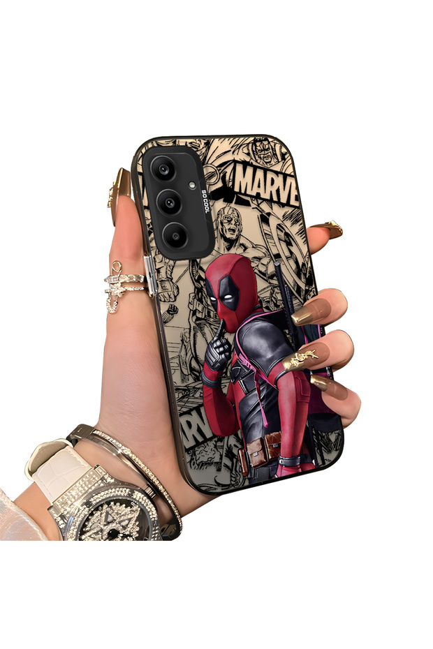 Samsung Galaxy A25 Compatible Spiderman Patterned Silicone Edge Hard Back Case Couple Phone Case