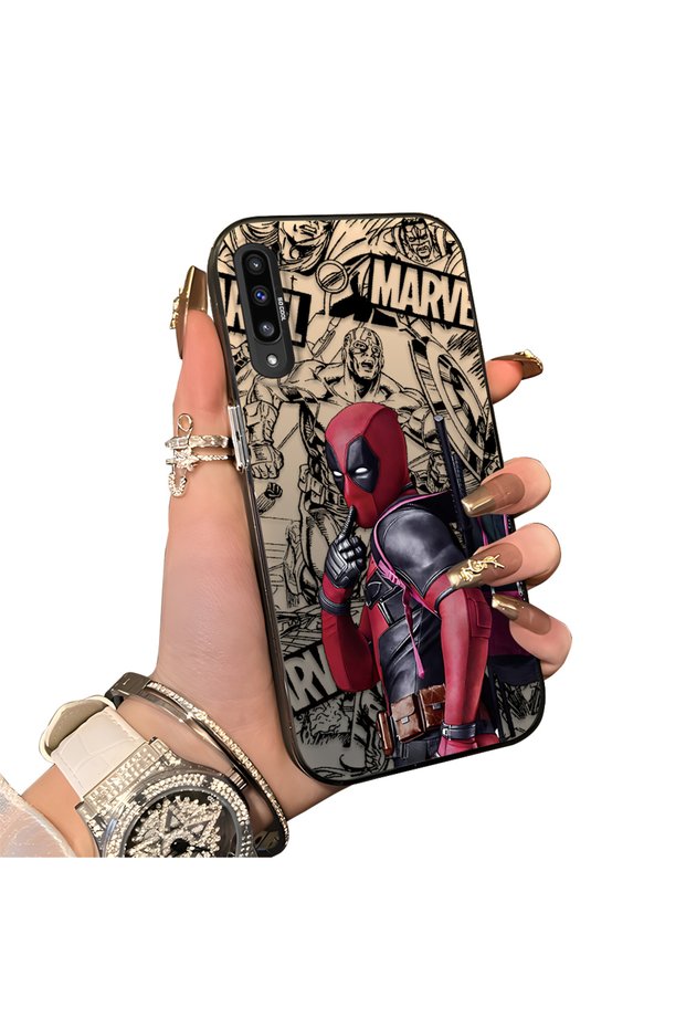Samsung Galaxy A50S Compatible Spiderman Patterned Silicone Edge Hard Back Case Couple Phone Case