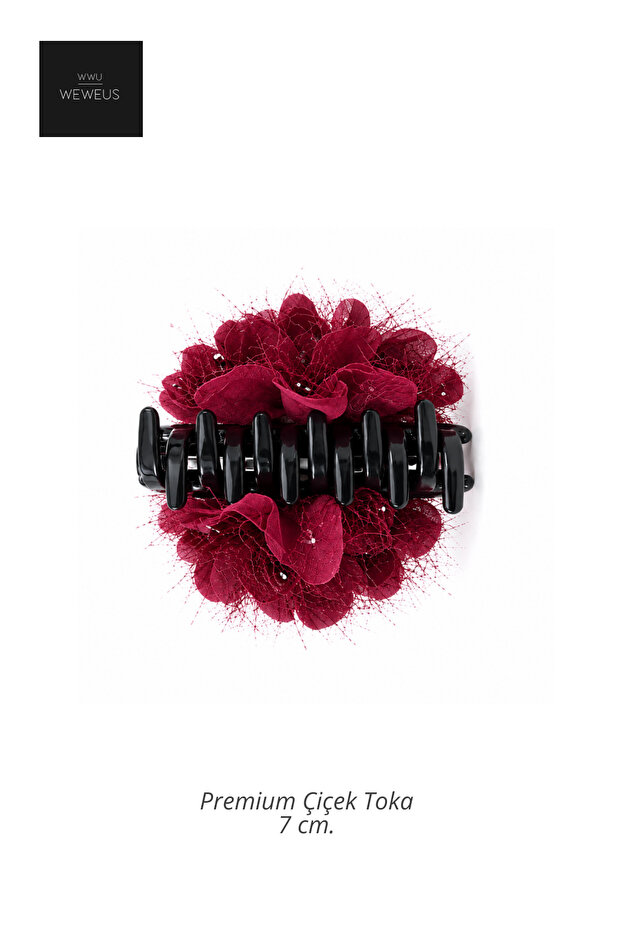 Women's Premium Burgundy Flower Buckle