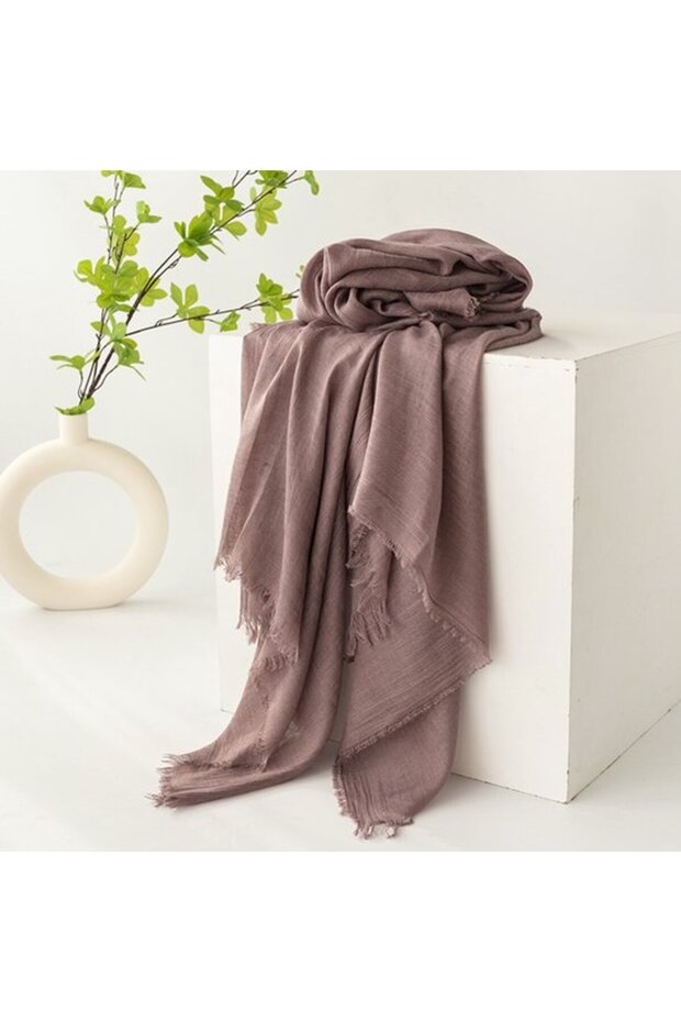 Women's summer scarf wisteria purple 190x100cm mesh beach.