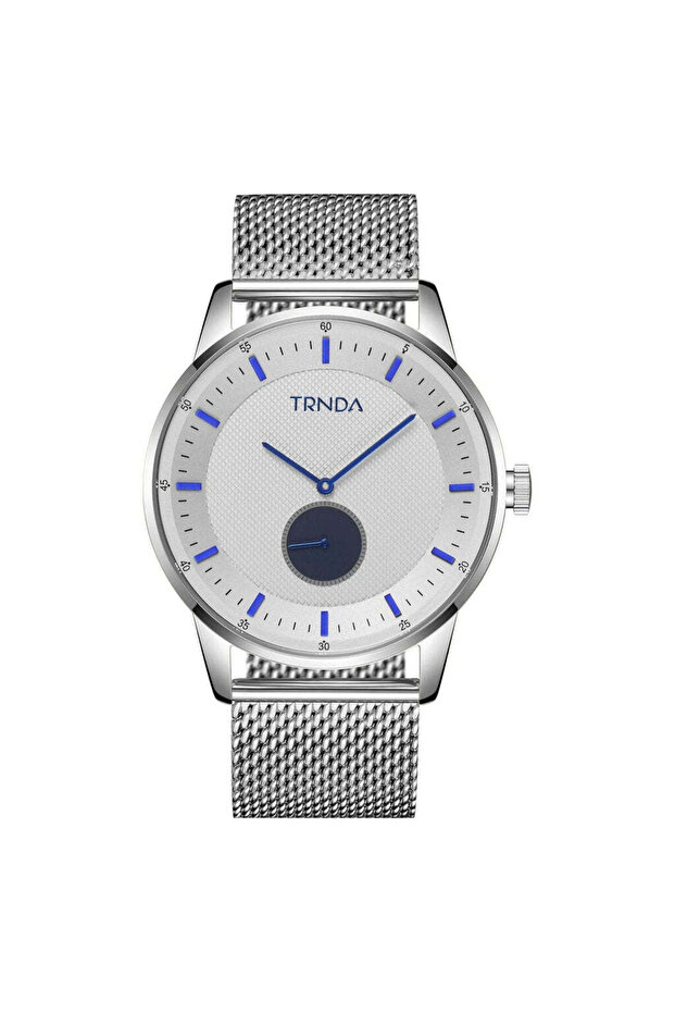 Men's Stainless Steel Watch, Black Dial | Trnda-Ss43
