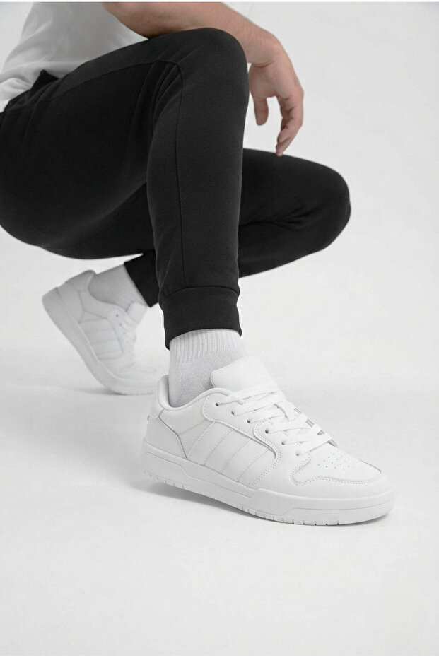 Zrk-X013 Exclusive White Casual Men's Lace-Up Sneaker