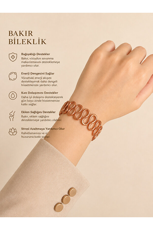 Design Copper Bracelet Standard Size Design