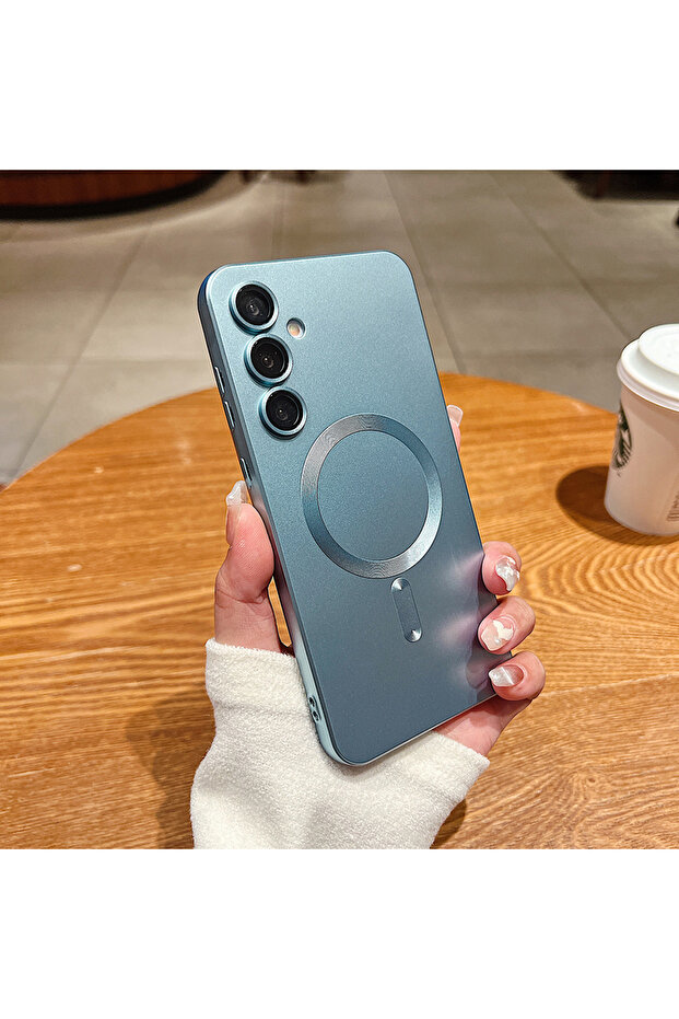 Galaxy S26 LIGHT BLUE Luxury Matte Magnetic Phone Case For Samsung Galaxy S26 S25 S24 S23 S22 S 26 U