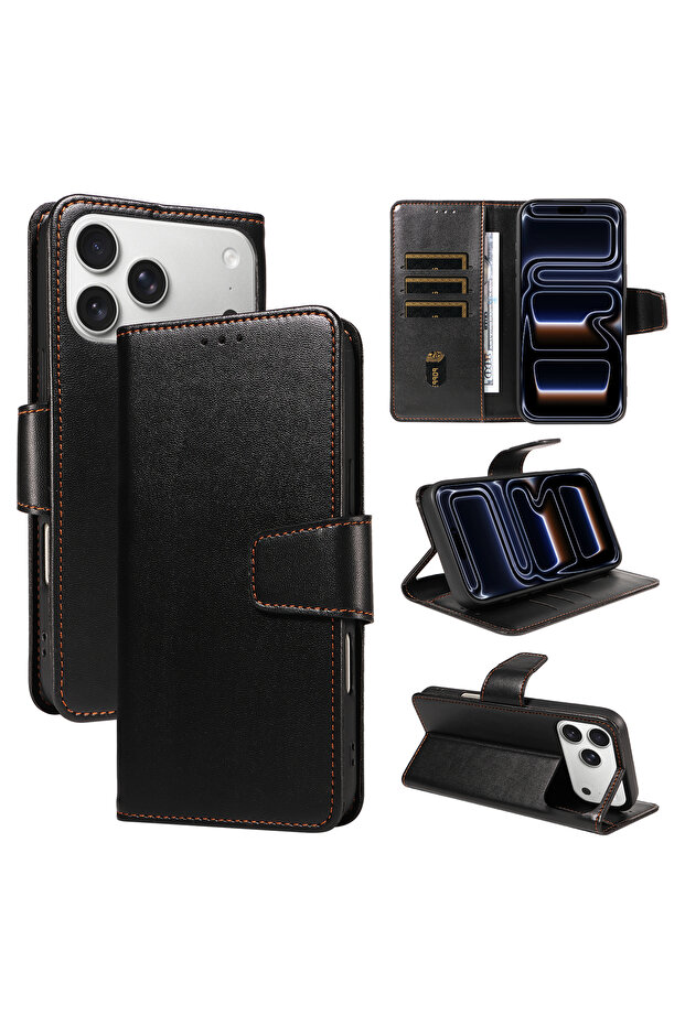 Galaxy S25 Ultra black Leather Phone Case for S25 S24 S23 S22 S21 S20 S10 S9 S8 Ultra Plus FE Edge