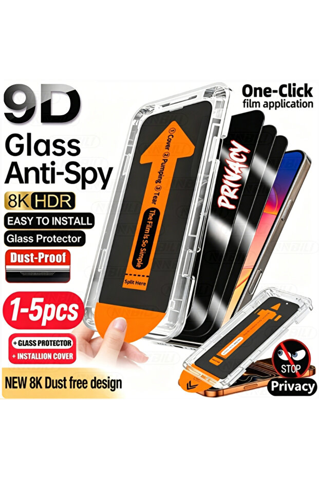iPhone17 Pro Max 2 Pieces NNBILI 1-5pcs Anti-Spy Tempered Glass Screen Protector,for iPhone 17 Pro M