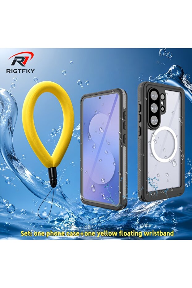 Galaxy S26 Ultra black 360° Full Protection IP68 Waterproof Case For S26 Ultra Shockproof Magnetic