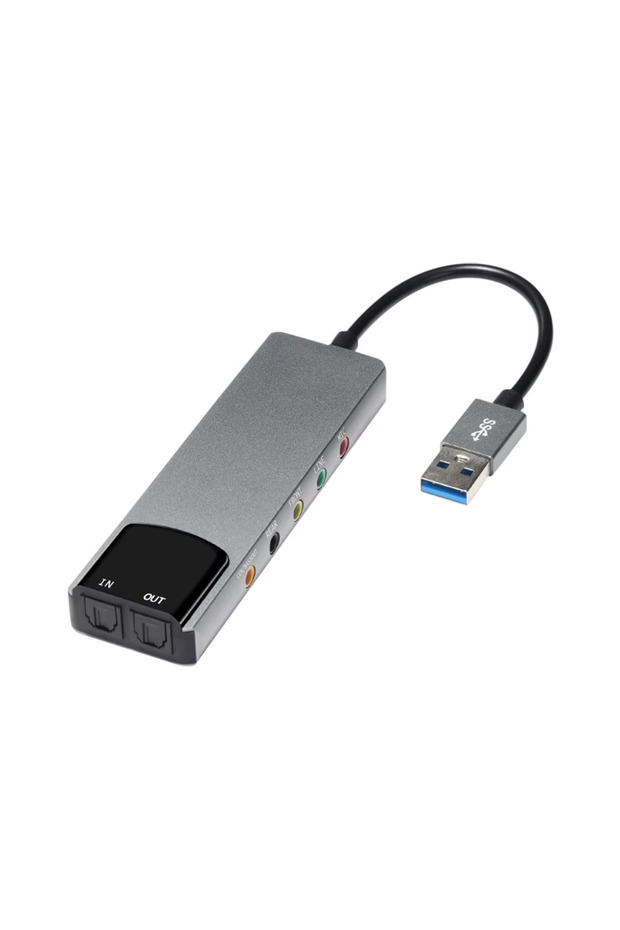 USB 7.1 Channel External Sound Card 5.1 S/Pdif Optical Input Output 3.5mm