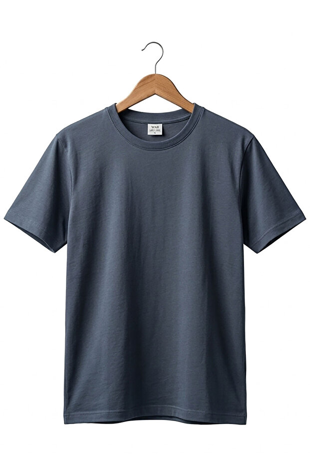 Summer Unprinted Plain 100% Cotton Crew Neck Basic Tshirt