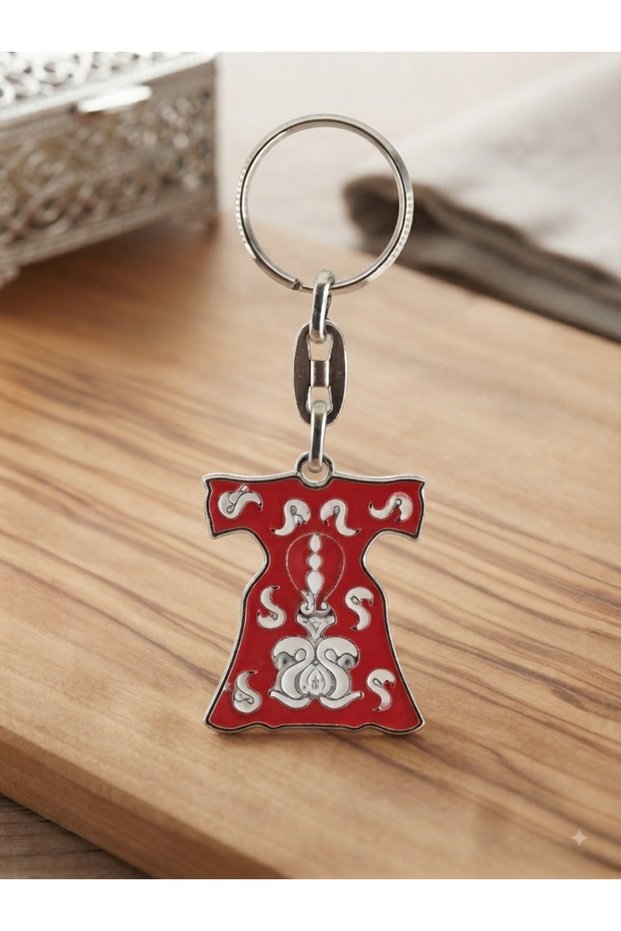Red Kaftan Shaped Metal Keychain 10 Pieces