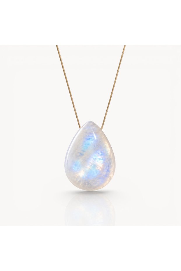 Intentions Collection 100% Natural Moonstone Necklace - the Stone of Feminine Energy