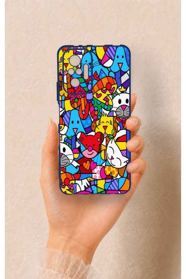 Redmi Note 10 Pro Compatible Britto Garden Patterned Silicone Case