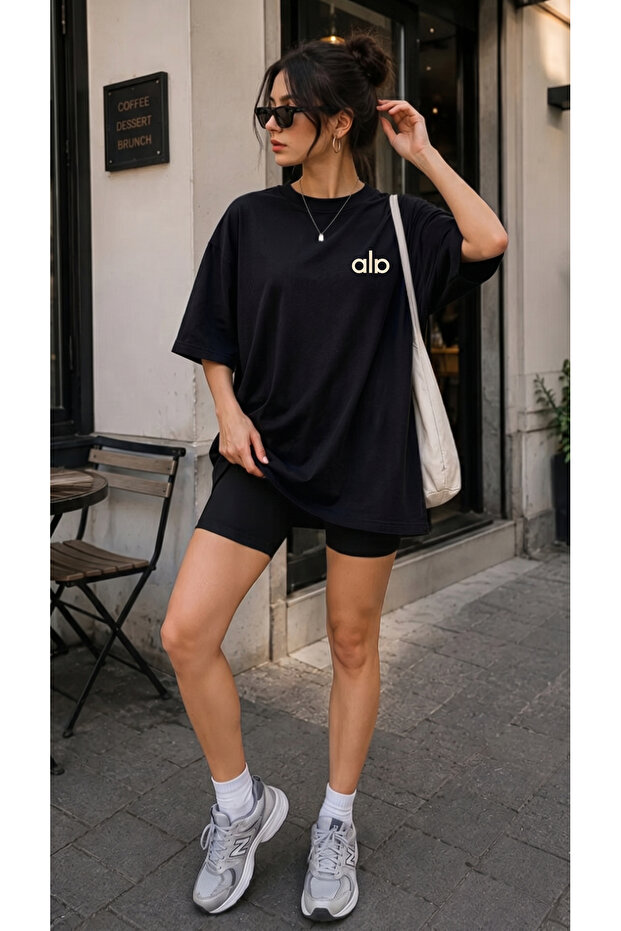 Women's Cotton Oversize Crew Neck Basic T-Shirt
