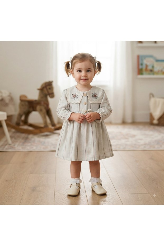 Baby Girl Dress with Collar
