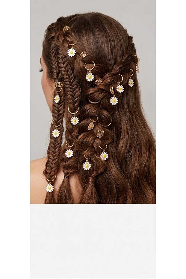 10 Daisy Figured Hair Ornaments