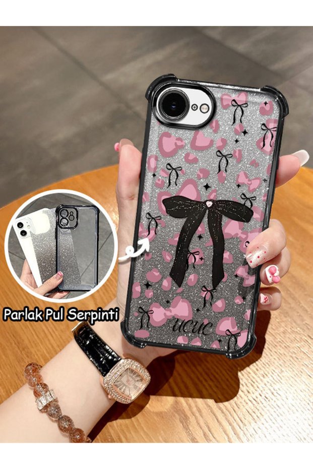 iPhone 16E/17E Max Compatible Transparent Four-Corner Silicone Coated Glossy Edge Case