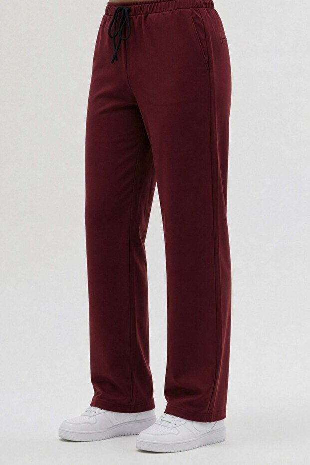 Lycra Burgundy Wide Leg Scrubs Pants