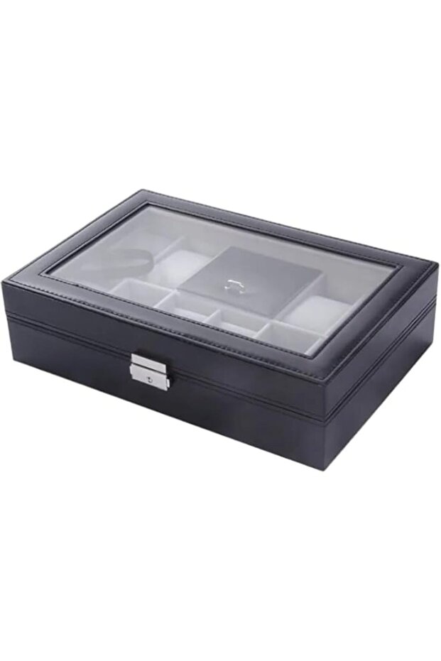 HALAMODO Mixed Grids Box Storage Container Organizer Box Display Watch Case Storage Cabinets