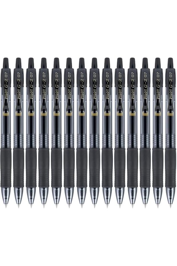 Pilot G2 Premium Refillable & Retractable Rolling Ball Gel Pens, Fine Point, Black Ink, 14-Pack (15358)