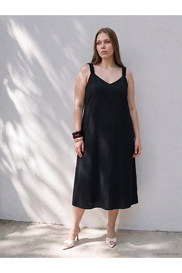Trendlucky Plus Size Modal Blend Dress with Difference
