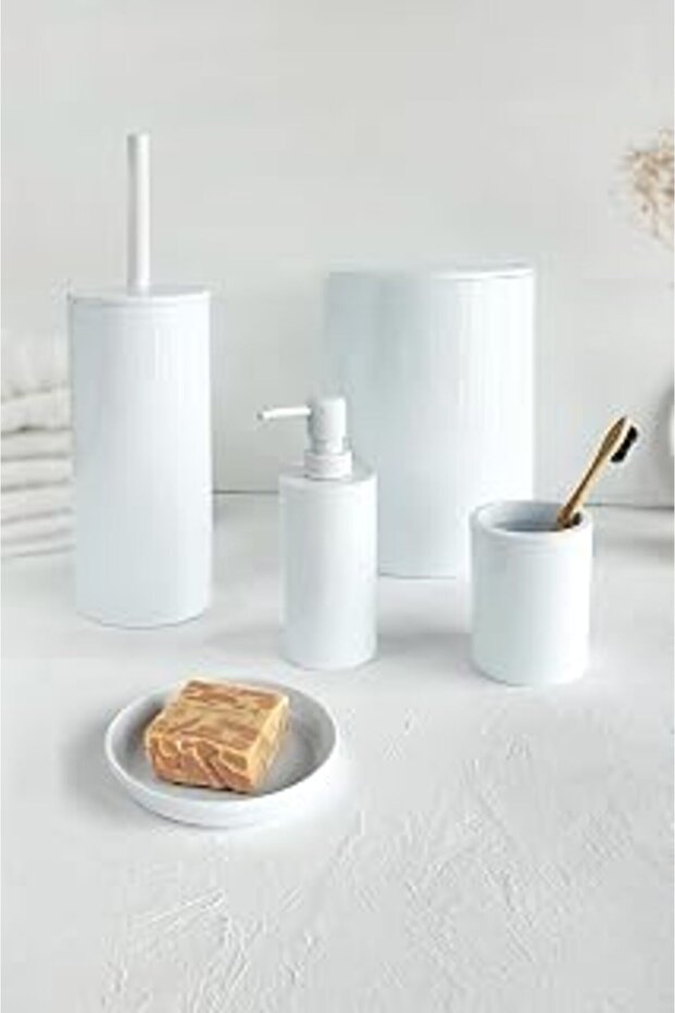 Flores 5-Piece Bathroom Set-White
