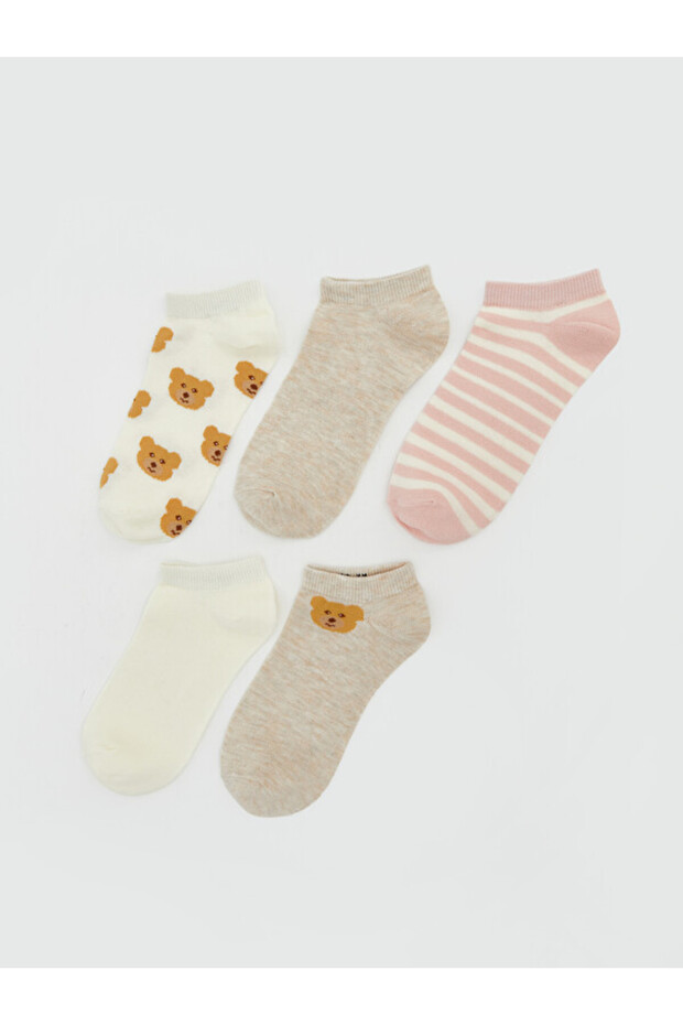 Timeless Clothing & Timeless Choices Embroidered Women's Booties Socks 5-Piece Set