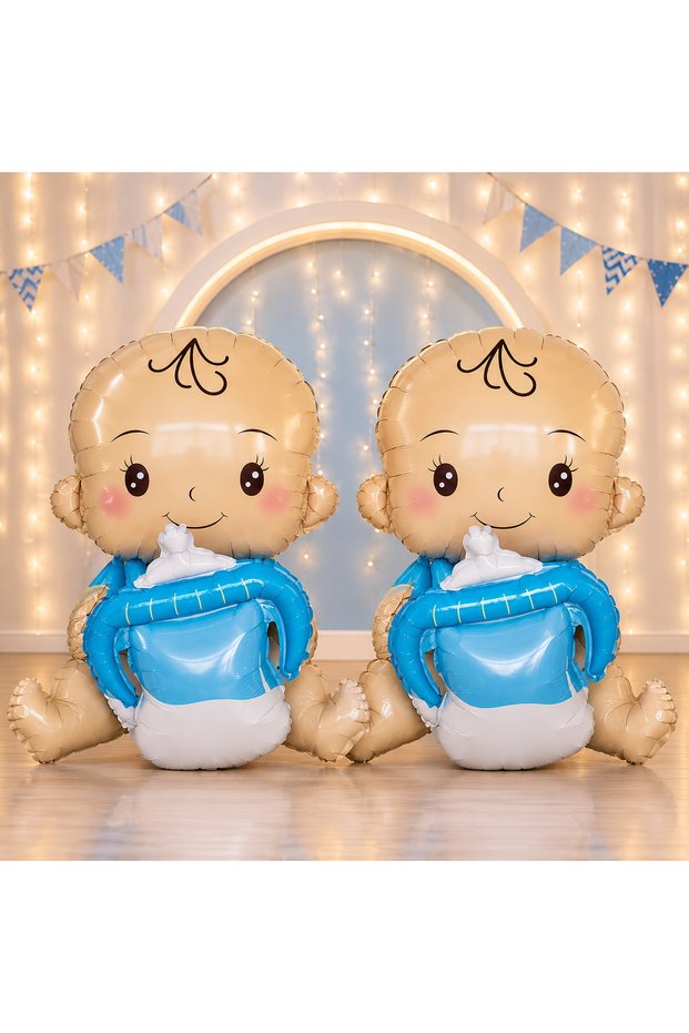 Vip High Quality 2 Pieces Baby Boy Foil Balloon 66 cm Newborn Boy Foil Balloon with Bottle Baby