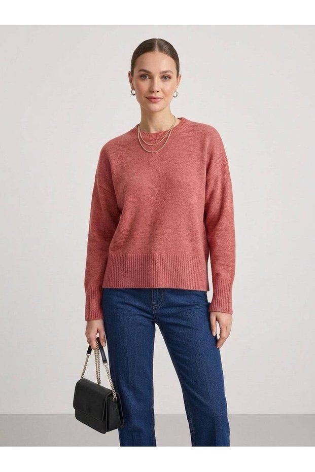 Crew Neck Knitwear Women's Sweater