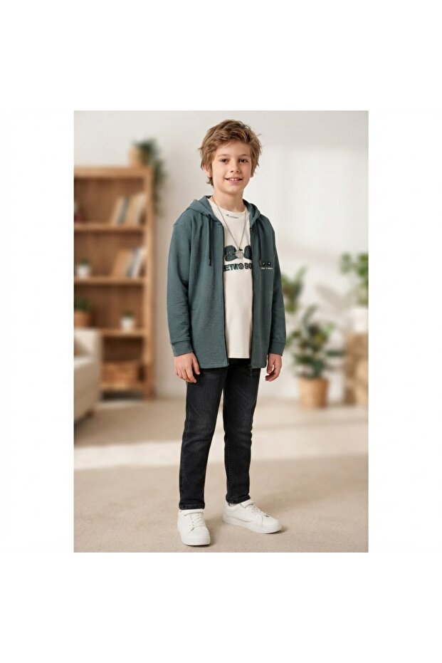 100% Cotton Hooded Long Sleeved Back to School Sweatshirt with Pockets, 2-Pack, 9Y,10Y,11Y,12Y Boys
