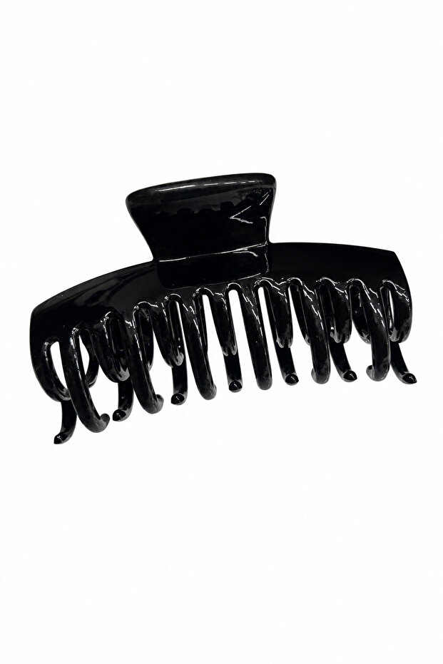 Black Shiny Large Size Hair Clip Claw Clip Stylish and Practical Hair Accessory for Daily Use
