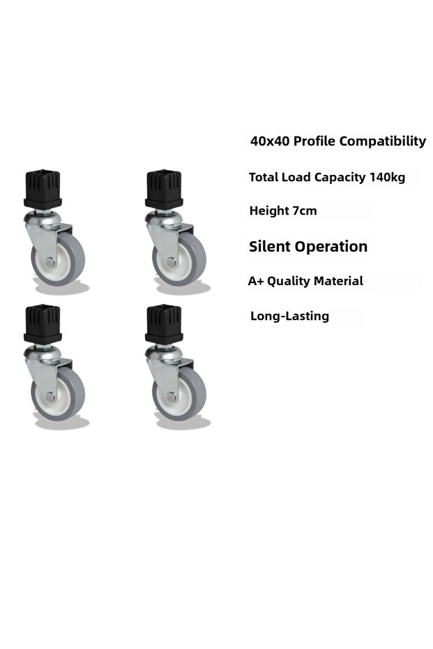 PROFILE INFLATABLE RUSTABLE FURNITURE WHEEL 40x40/30x30 PROFILE INFLATABLE ROTIL FOOT WHEEL