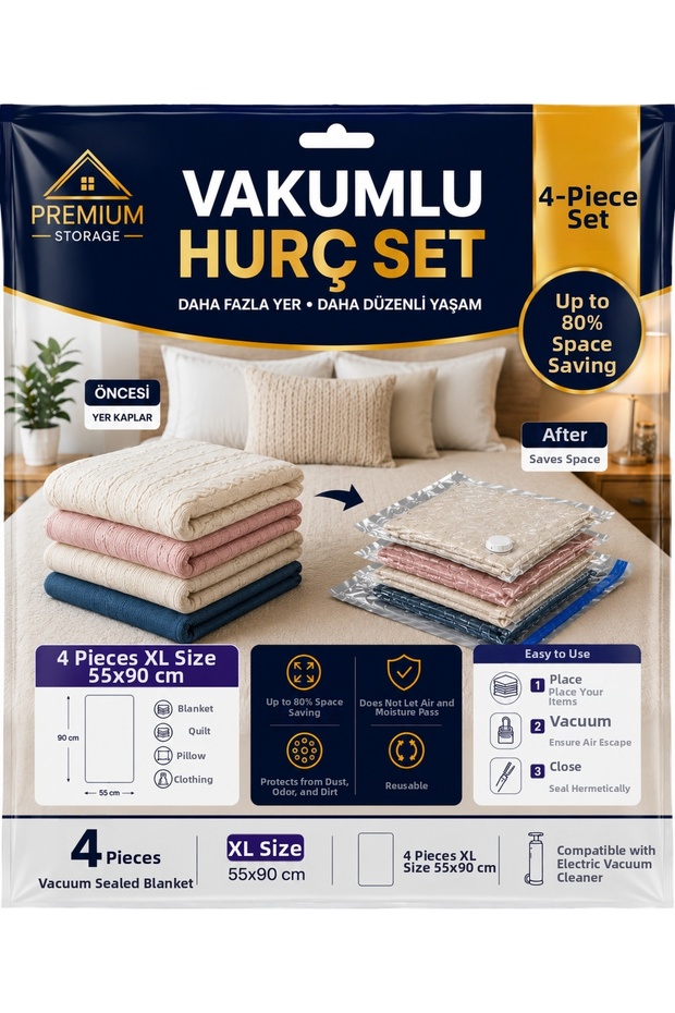 Vacuum Storage Container Set of 4 (4*Xlarge)