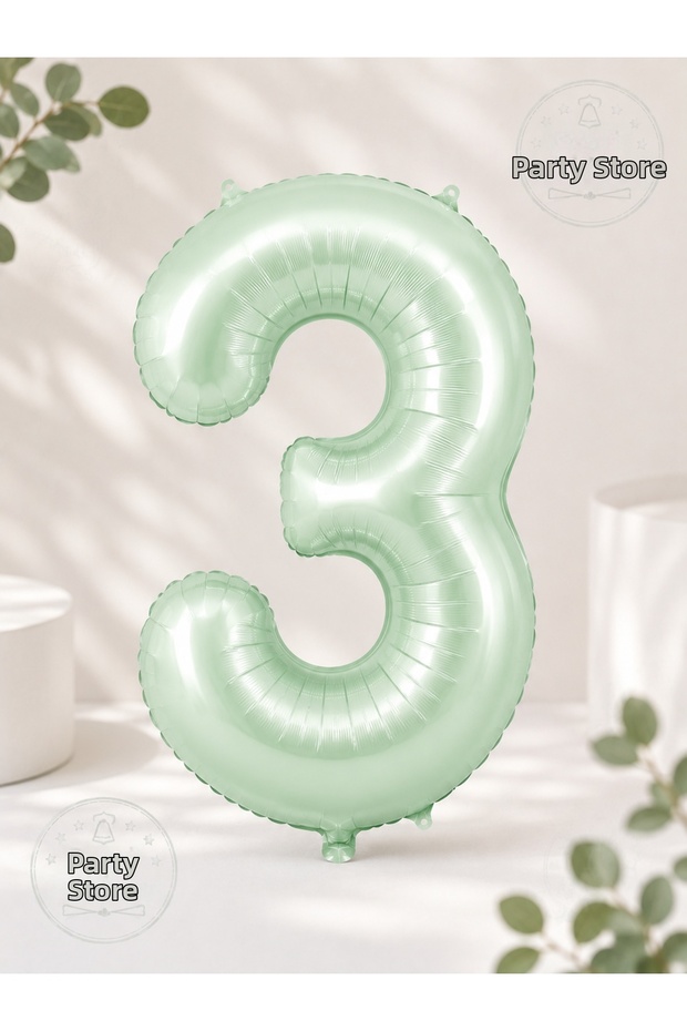 3 Number Foil Balloons 34 Inch 76 cm Retro Green |   Helium Compatible Birthday Balloon Party Decoration