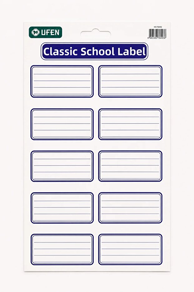 Classic 3-Pack School Label | Notebook and Book Name Tag Set 1 Piece