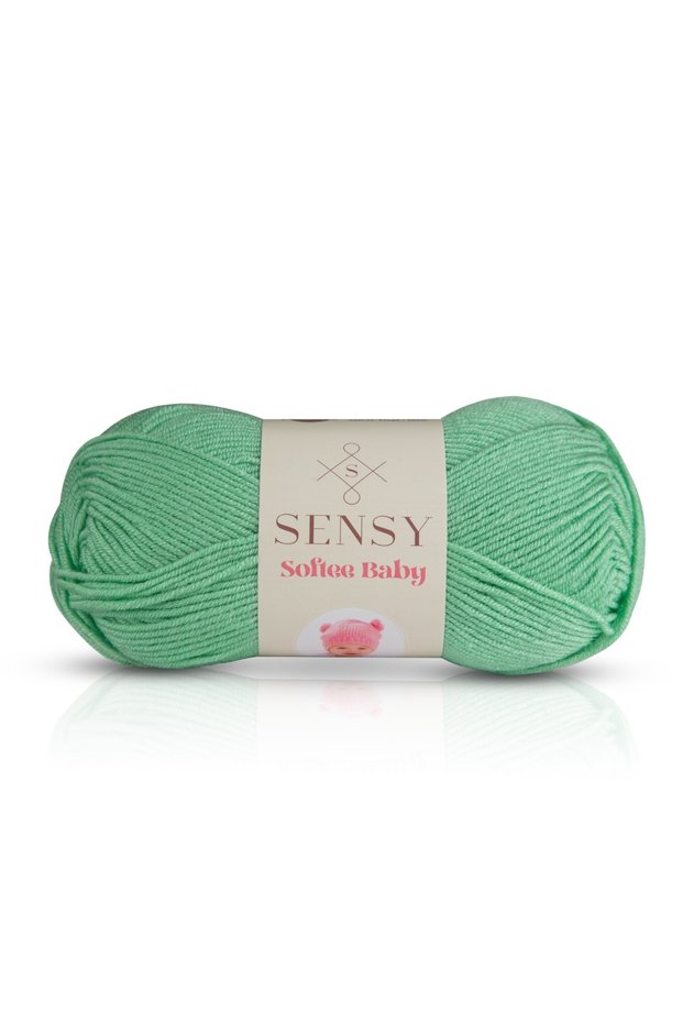 Premium Softee Baby Anti Pilling Non-Pilling Hand Knitting Yarn Baby Yarn Cardigan Vest Yarn Scarf Beanie Blanket Yarn Light Green
