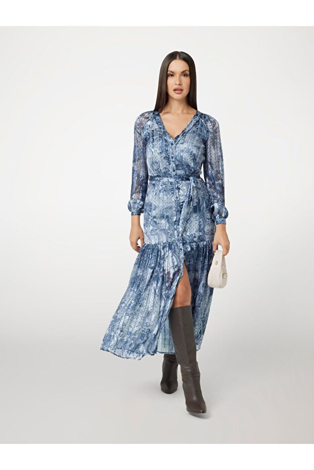Long printed Georgette dress