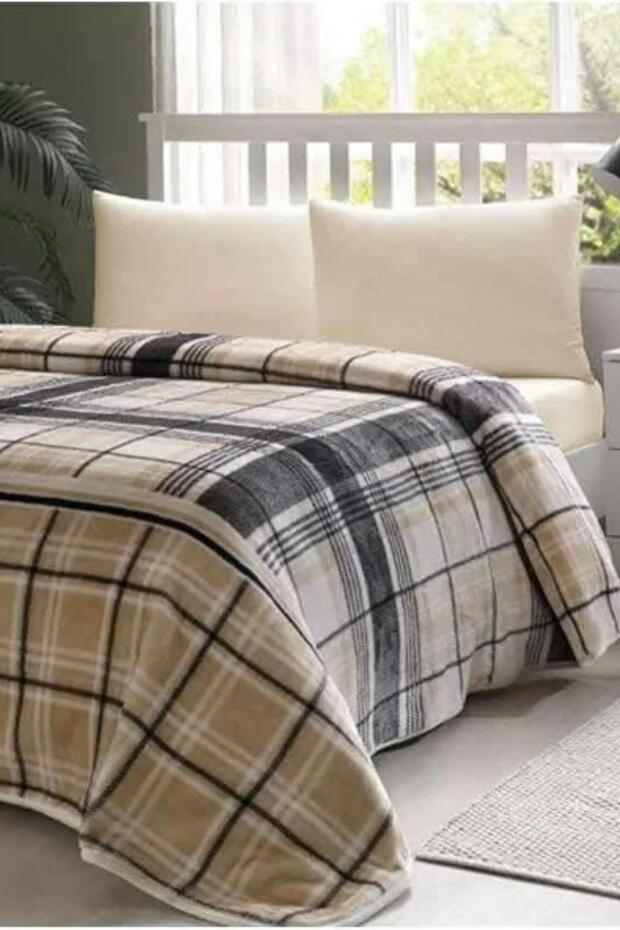 Ocre Beige Blanket Double - 4