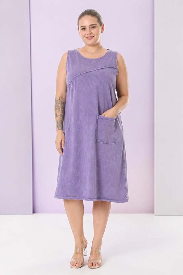 Cotton No-Show Sleeveless Dress to the Knee