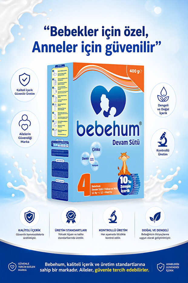 4 Numara Devam Sütü 12 Ay+ 400 gr x 10 Adet - 4