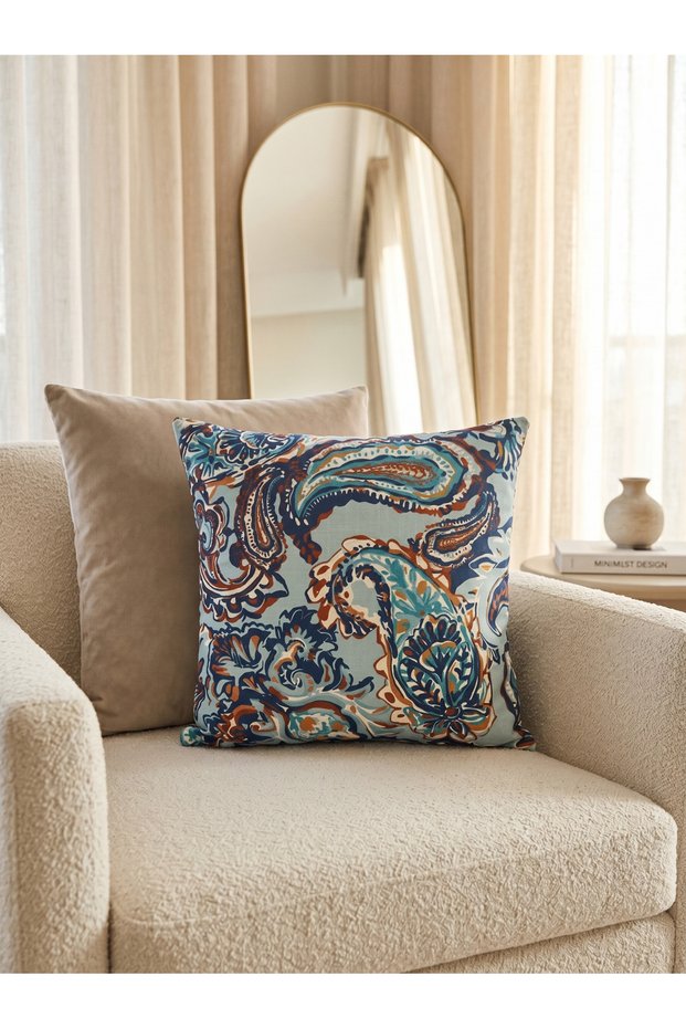 Chal Pattern Digital Print Throw Pillow Case
