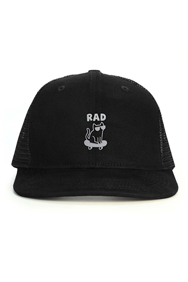 قبعة مطرزة بتصميم Cool Rad Cat